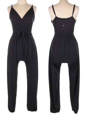 Spiritual Gangster Sun Salutation Harem Sleeveless Jumpsuit Drawstring Waist L